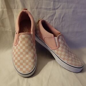 Missy Vans Off The Wall Checkerd Shoes Size 5